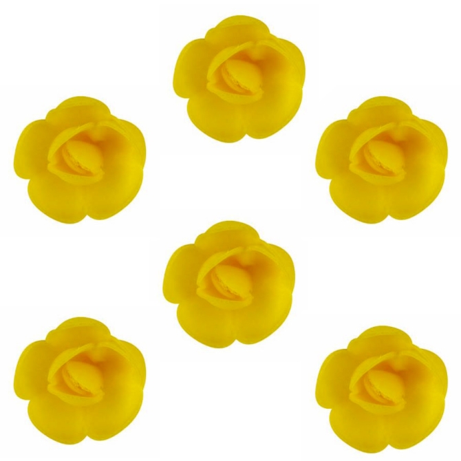 6 Mini Rosas (3 cm) Sin Levadura - Sabor Limn 