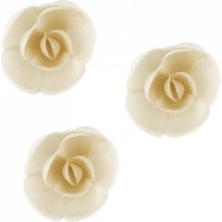 3 Rosas Crema Pequeas Bio (4 cm) - Azyme