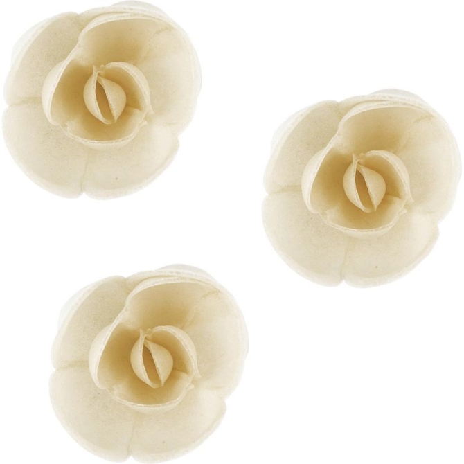 3 Rosas Crema Pequeas Bio (4 cm) - Azyme 