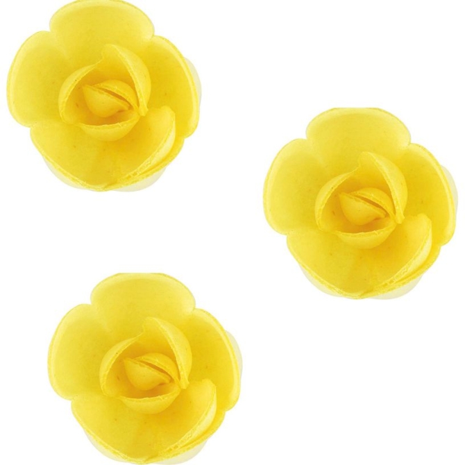 3 Rosas Amarillas Pequeas Ecolgicas (4 cm) - Azyme 