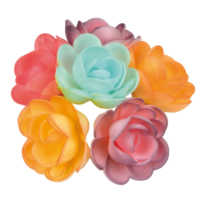 4 Rosas Pequeas (4 cm) Azyme - Sombreadas 