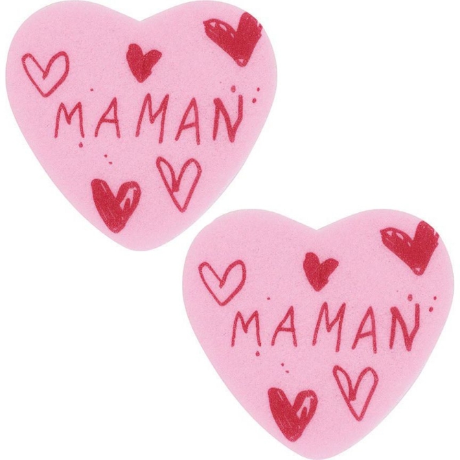 2 Corazones de Mam (4, 2 x 3, 9 cm) - Sin Levadura 