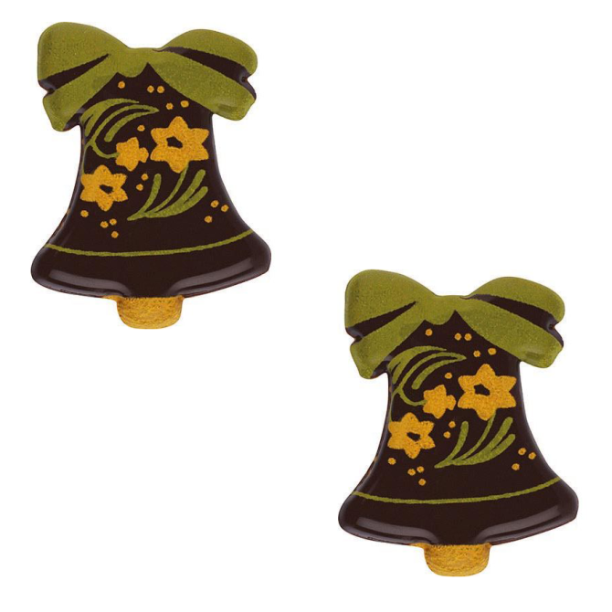 2 Campanas de Narciso (3, 8 cm) - Chocolate Negro 