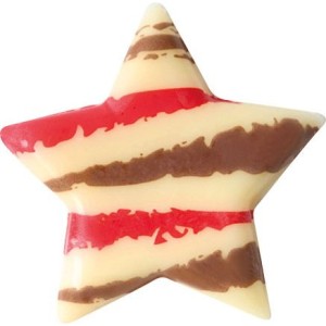 Carta a Pap Noel 2 Estrellas (3.7cm) - Chocolate Blanco