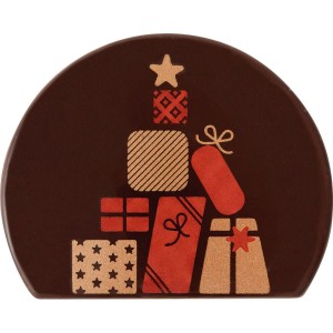 2 puntas para troncos de papel de regalo (10,3 cm) - Chocolate