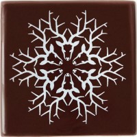 2 Puntas De Tronco Gama De Copos De Nieve De Ciervo (8 cm) - Chocolate