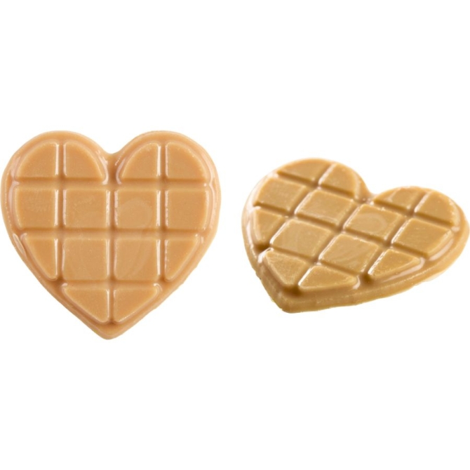 Barra 2 Corazones (4 x 3, 8 cm) - Chocolate Rubio 