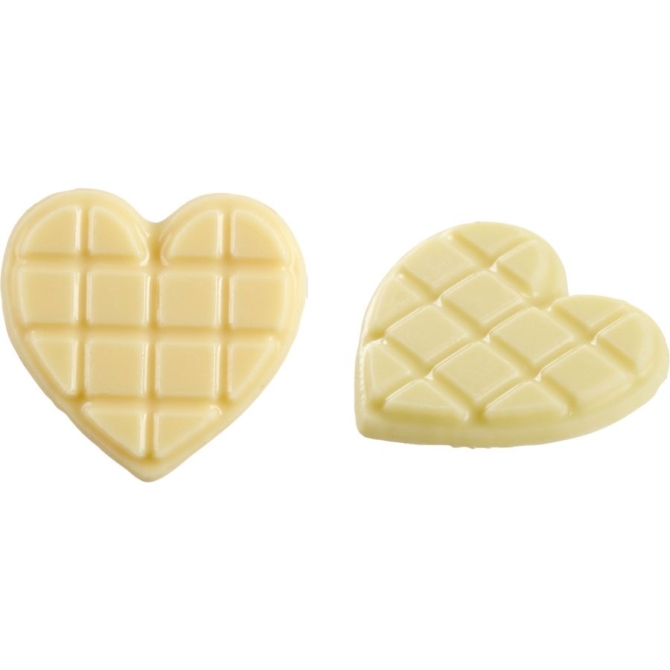 Barra 2 Corazones (4 x 3, 8 cm) - Chocolate Blanco 