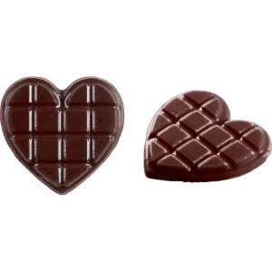 Barra 2 Corazones (4 x 3,8 cm) - Chocolate Negro