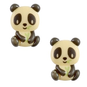 2 Pandas (2,7 x 3,8 cm) - Chocolate Blanco