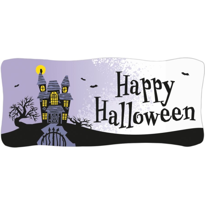 1 Banner Casa Encantada Feliz Halloween (10, 5 cm) - Azyme 