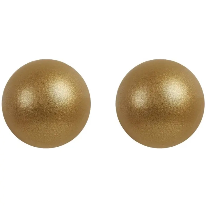 2 Boules 3D ( 2, 8 cm) Or - Chocolat 