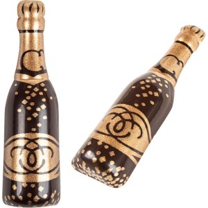 3 botellas de champn (5,3 cm) - Chocolate