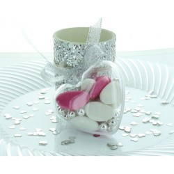 3 Cajas Corazn (7, 5 cm) - Plstico Cristal. n1