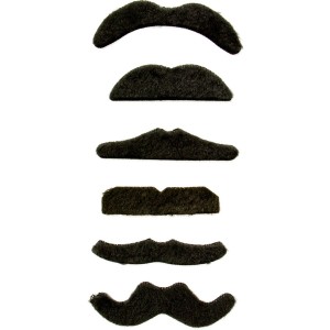 6 Bigotes Adhesivos - Negro