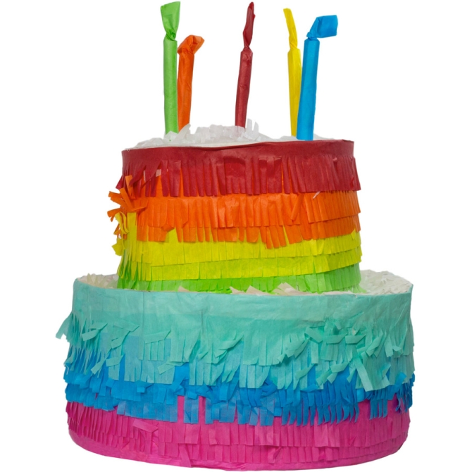 Piata Pastel Feliz Cumpleaos Arco Iris (25 cm) 