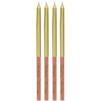 16 Velas Golden Dusk - 15 cm