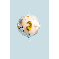 Globo 3D Aluminio Animales Nmeros 1-5 - 56 cm. n4