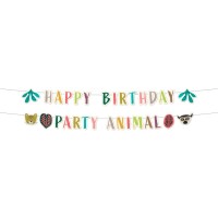 Contiene : 1 x 1 guirnalda de letras Happy Birthday Zoo Party