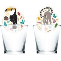 Contiene : 1 x 6 Decoraciones para vasos Zoo Party