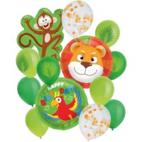 Conjunto de 13 globos de la selva