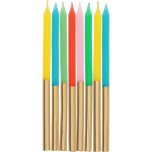 24 Velas Retro Metlicas - 10 cm