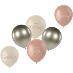 Ramo 6 Globos - Crema Rosa. n1