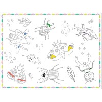 Contiene : 1 x 6 manteles individuales para colorear de Insect Party