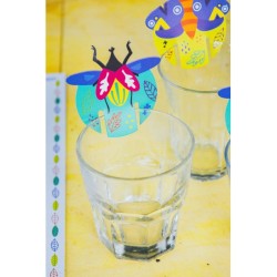 6 Decoraciones para Vasos Fiesta de Insectos. n1