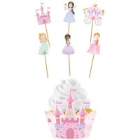 Set de 12 decoraciones para cupcakes - Pretty Princess