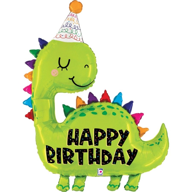 Globo gigante Dino Happy Birthday 