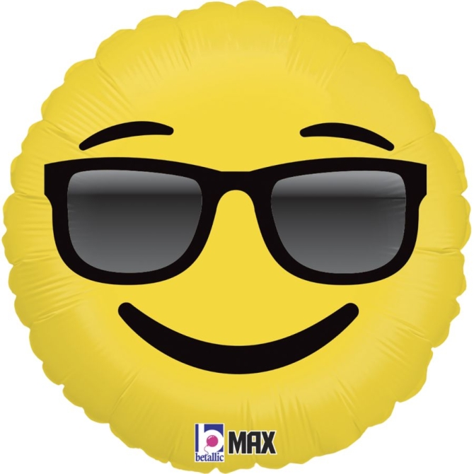 Globo Emoji con gafas de sol 