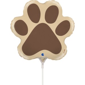 Globo con forma de pata de perro con tallo - 27 cm