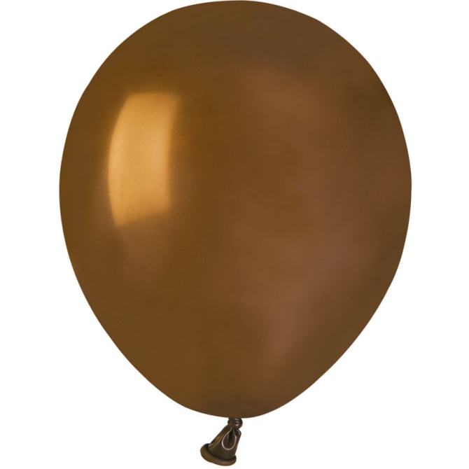 50 Globos Marrn Mate 13cm 