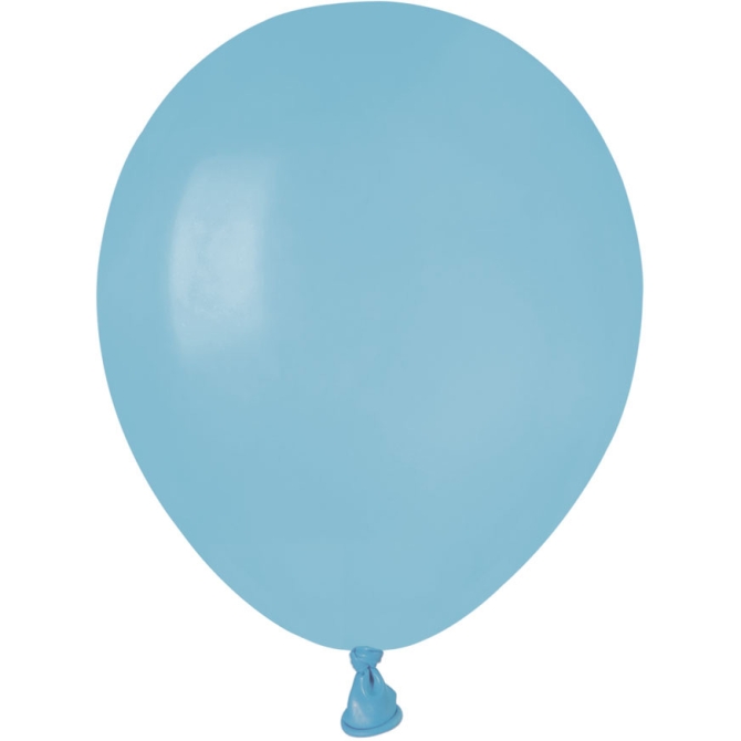 50 Globos Azul Pastel Mate 13cm 