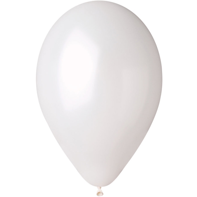 10 Globos Blanco Perlado 30cm 