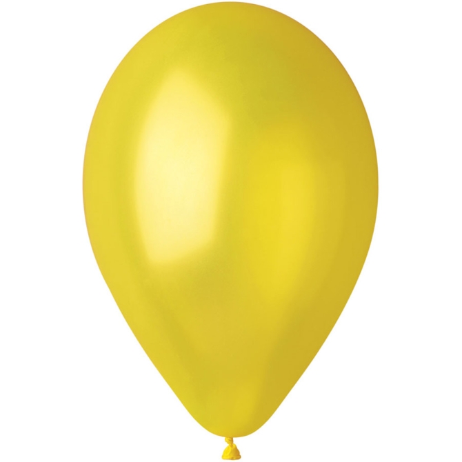 10 Globos Amarillo Perlado 30cm 