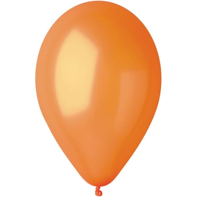 10 Globos Naranja Perlado 30cm 