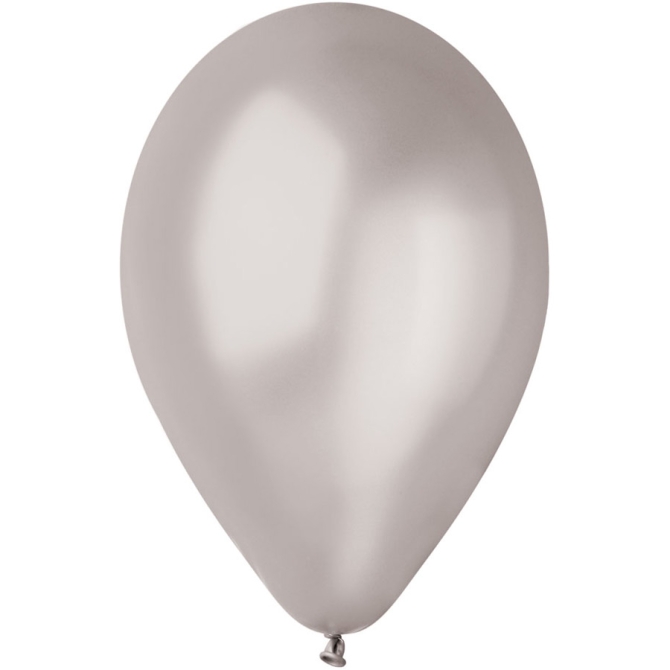 10 Globos Plata Perlado 30cm 