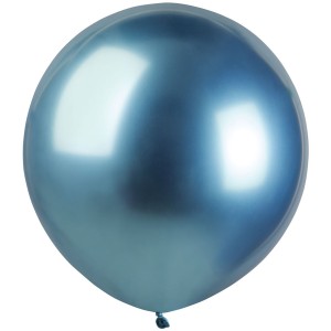 3 Globos Azul Cromado 48cm