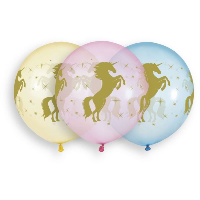 3 Globos Unicornio 48cm 