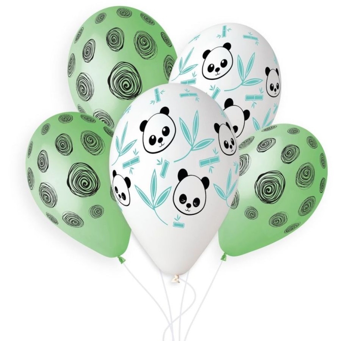 5 Globos Panda Bamb 33cm 