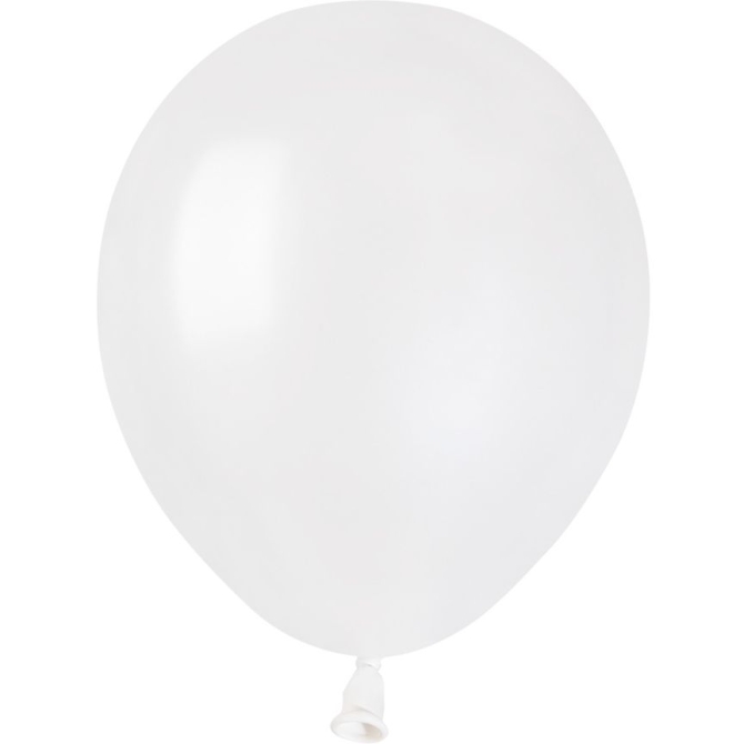 50 Globos Blanco Perlado 13cm 