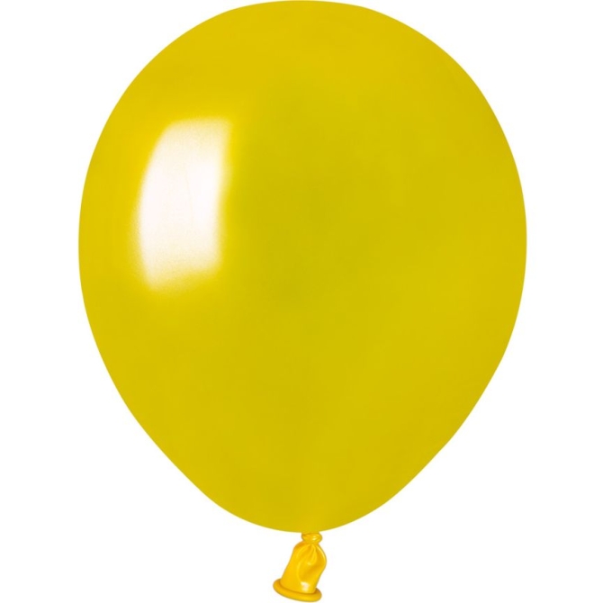 50 Globos Amarillo Perlado 13cm 