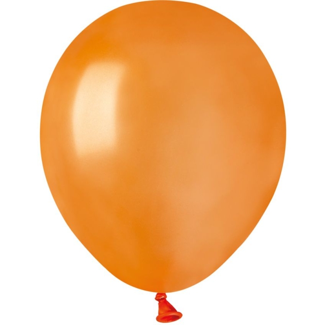 50 Globos Naranja Perlado 13cm 