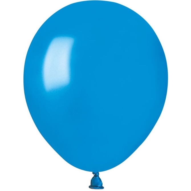 50 Globos Azul Perlado 13cm 