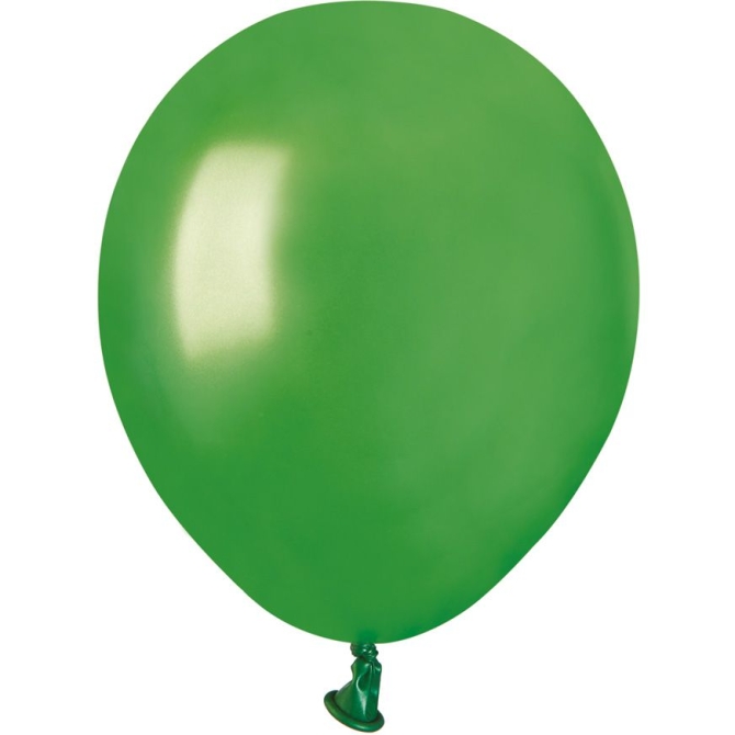 50 Globos Verde Perlado 13cm 