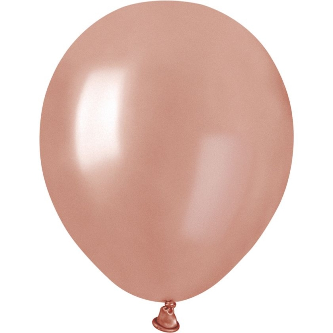 50 Globos de Oro Rosa Perlado 13cm 