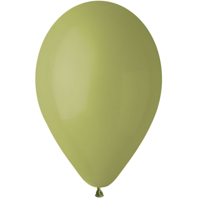 10 Globos Verde Oliva Mate 30cm 