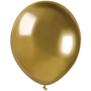 50 Globos Oro Brillante - 13 cm